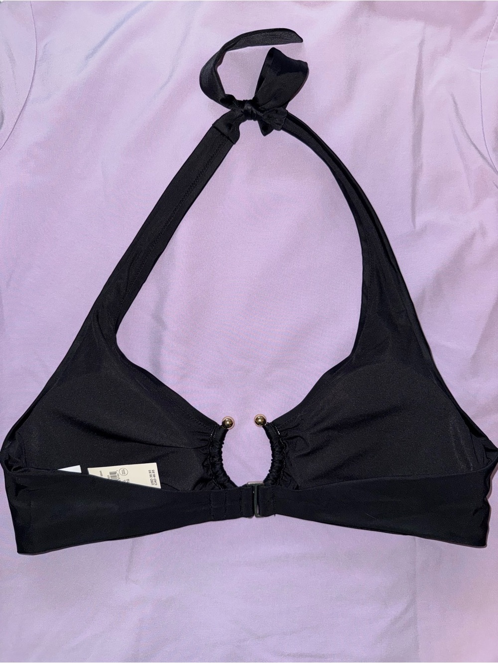 American Eagle Women’s Black Halter Bikini Top - Picture 2 of 3